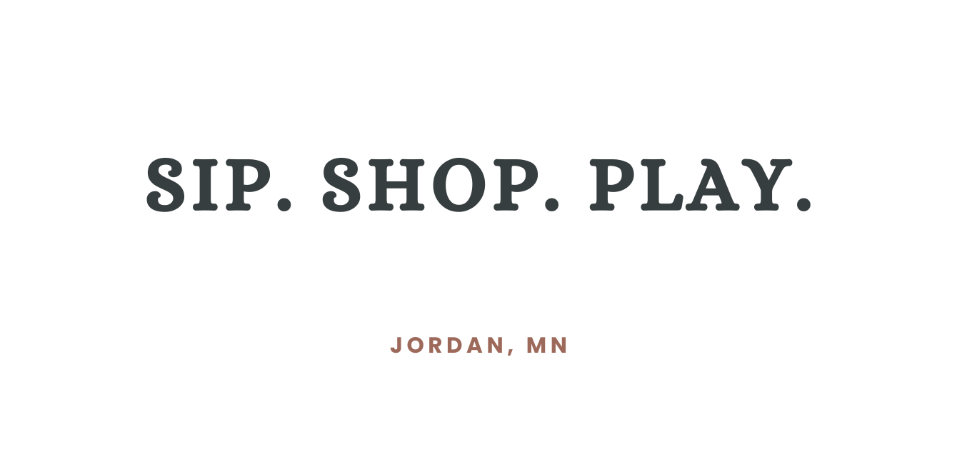 Sip, Shop, Play at the Owl's Nest Cafe downtown Jordan, MN